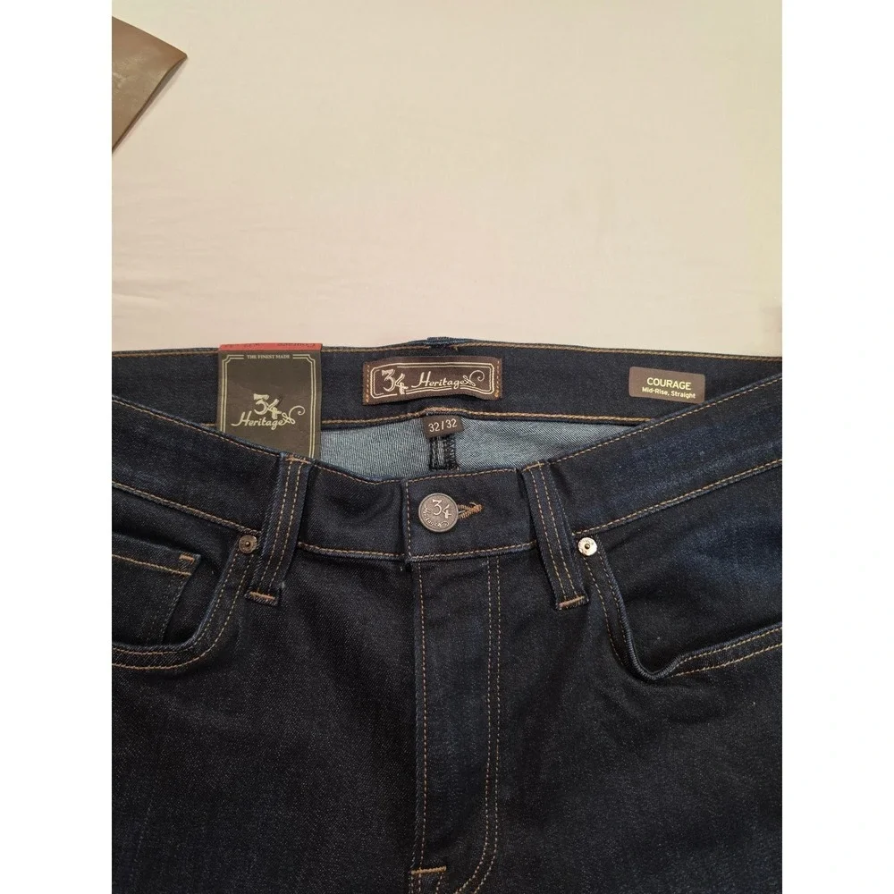 34 Heritage Courage Straight Leg Jeans Mens 32x32 Midnight Tencel 0031015227